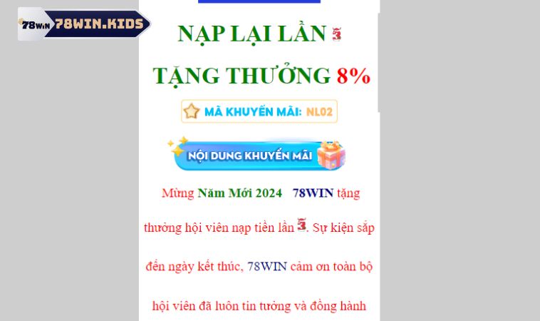 Khuyến Mãi Nạp Lần 3 78win Và Cách Nhận Trong 2 Phút