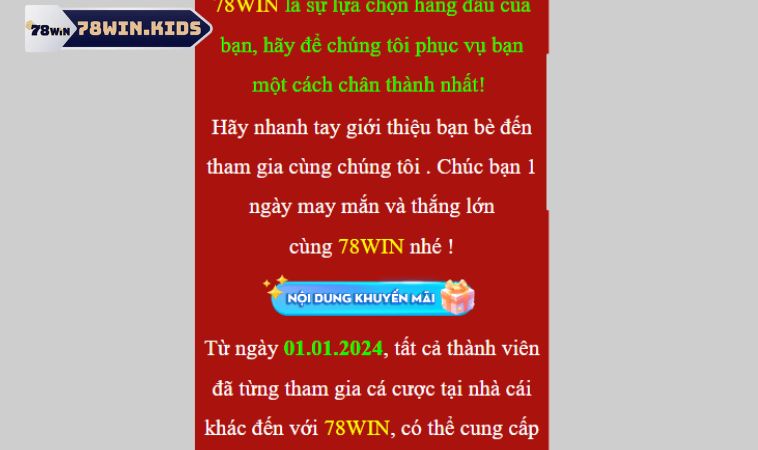 Khám Phá Khuyến Mãi Thay Đổi Nhà Cái 78win Độc Lạ Có 102